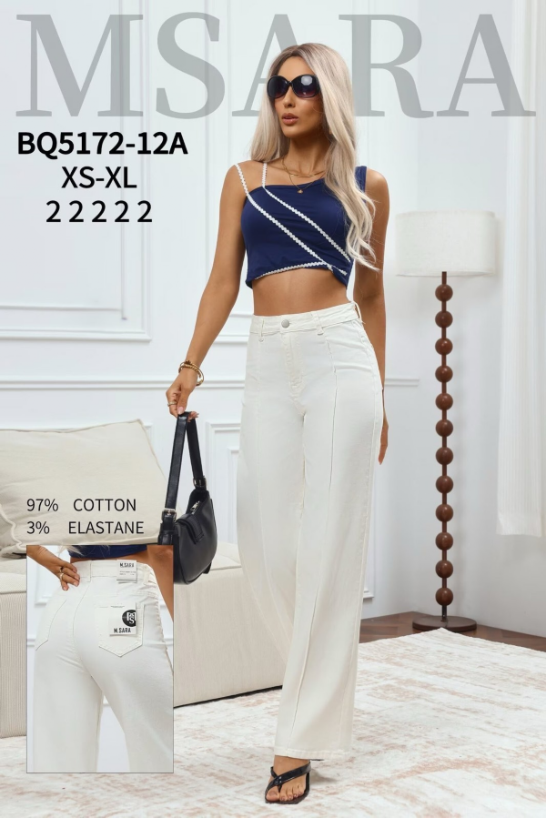 Spodnie damskie jeansy Roz XS-XL, 1 Kolor Paczka 10 szt