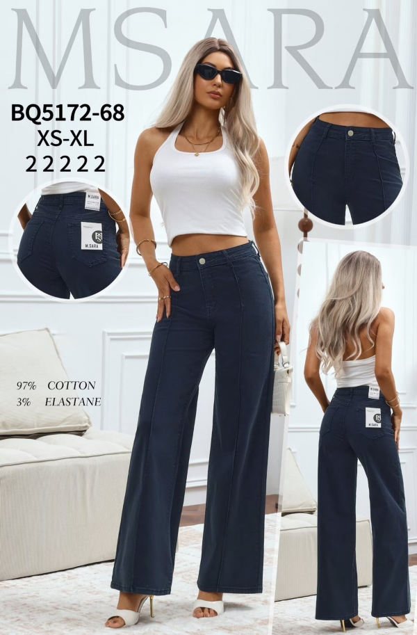 Spodnie damskie jeansy Roz XS-XL, 1 Kolor Paczka 10 szt