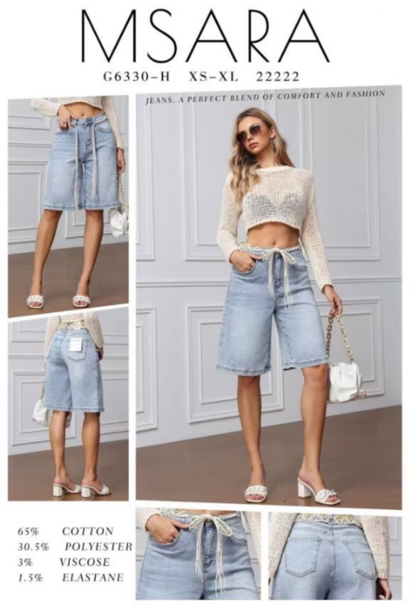 Rybaczki damskie jeansy Roz XS-XL, 1 Kolor Paczka 10 szt