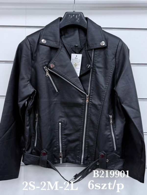 Kurtki damskie skórzana Roz S-M-L, 1 Kolor Paczka 6 szt