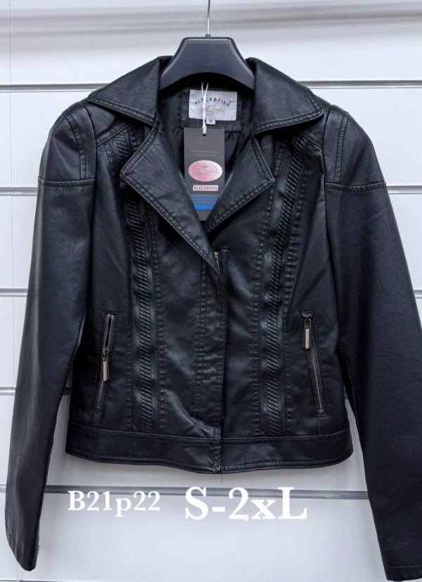 Kurtki damskie skórzana Roz S-2XL, 1 Kolor Paczka 6 szt