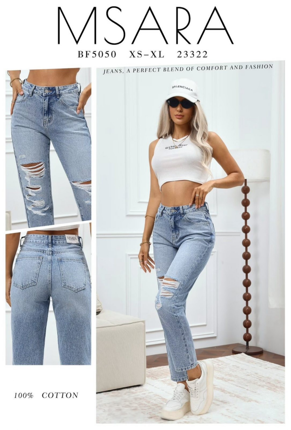 Spodnie damskie jeansy Roz XS-XL, 1 Kolor Paczka 12 szt