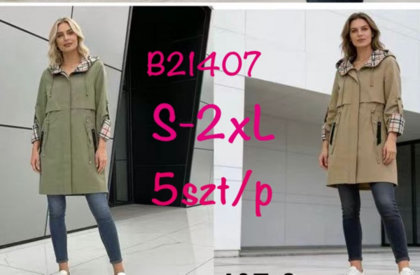 Kurtki damskie cienki Roz S-2XL, 1 Kolor Paczka 5 szt 1
