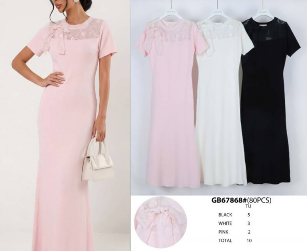 Sukienka damska (Francja produkt) Roz S/M-M/L, Mix Kolor .Paczka 12 szt