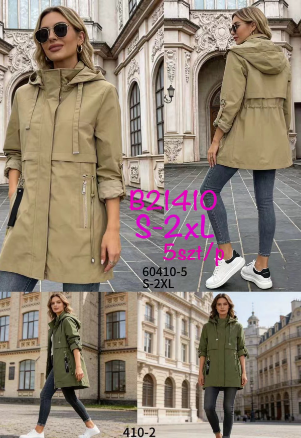 Kurtki damskie cienki Roz S-2XL, 1 Kolor Paczka 5 szt