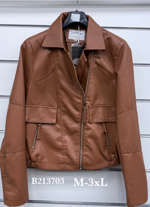 Kurtki damskie skórzana Roz M-3XL, 1 Kolor Paczka 4 szt