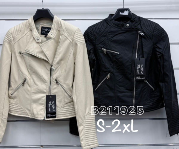 Kurtki damskie skórzana Roz S-2XL, 1 Kolor Paczka 6 szt