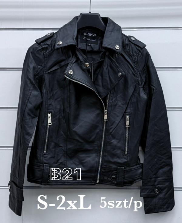 Kurtki damskie skórzana Roz S-2XL, 1 Kolor Paczka 5 szt 1