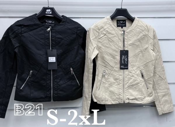 Kurtki damskie skórzana Roz S-2XL, 1 Kolor Paczka 5 szt 1