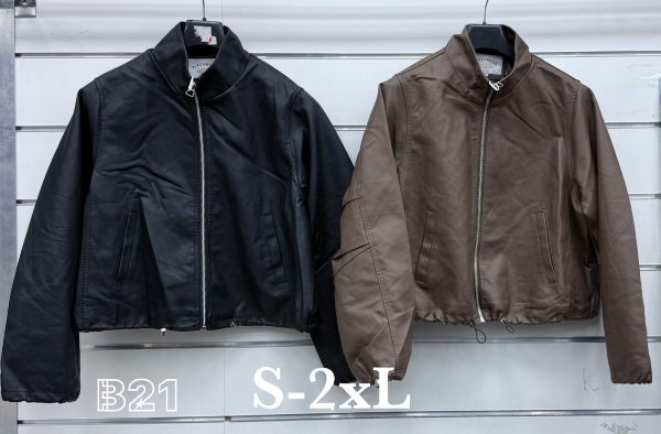 Kurtki damskie skórzana Roz S-2XL, 1 Kolor Paczka 5 szt