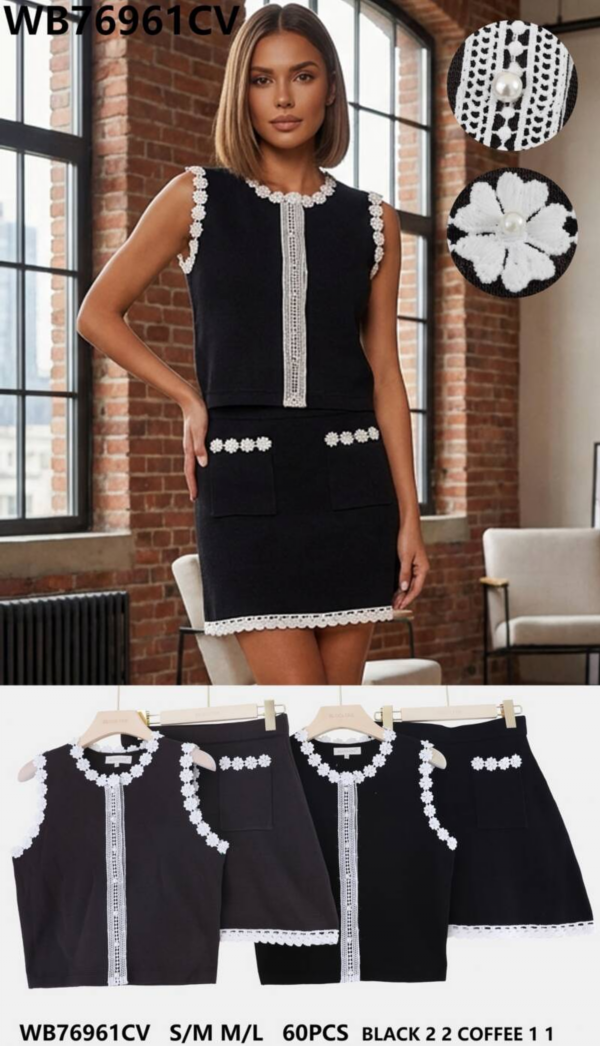 Komplet  damska (Francja produkt) Roz Standard, Mix Kolor .Paczka 10 szt