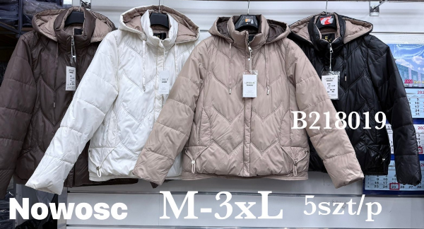 Kurtki damskie cienki Roz M-3XL, 1 Kolor Paczka 5 szt