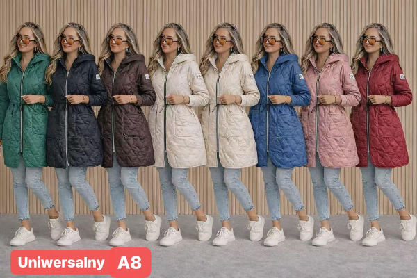 Plaszcze damkie Roz Standard, Mix Kolor Paczka 5 szt