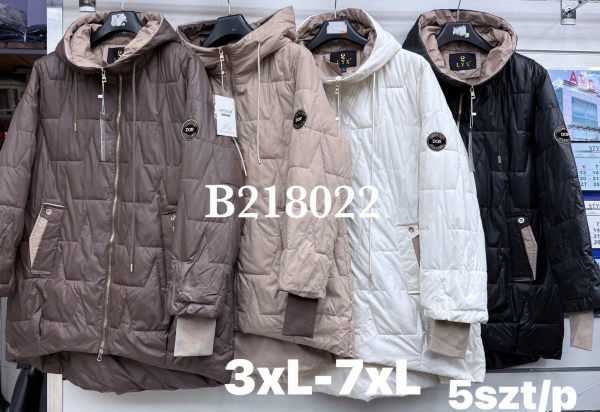 Kurtki damskie cienki Roz 3XL-7XL, 1 Kolor Paczka 5 szt 1