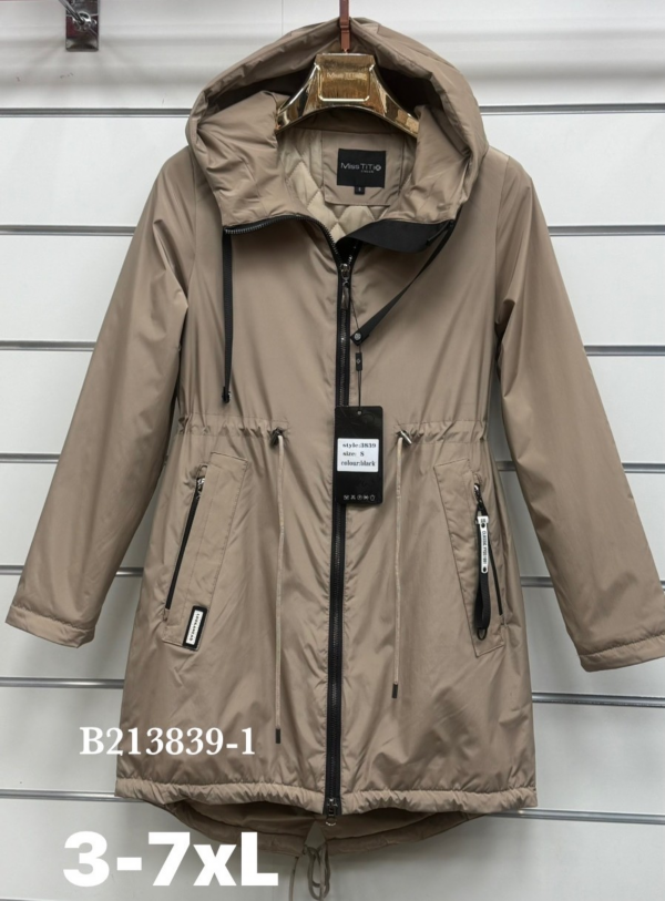 Kurtki damskie cienki Roz 3XL-7XL, 1 Kolor Paczka 5 szt 1