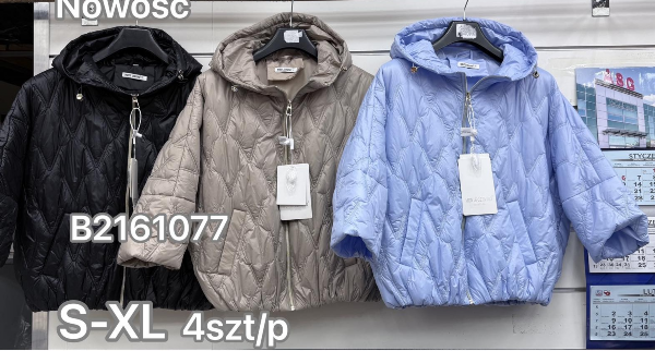 Kurtki damskie cienki Roz S-XL, 1 Kolor Paczka 4 szt