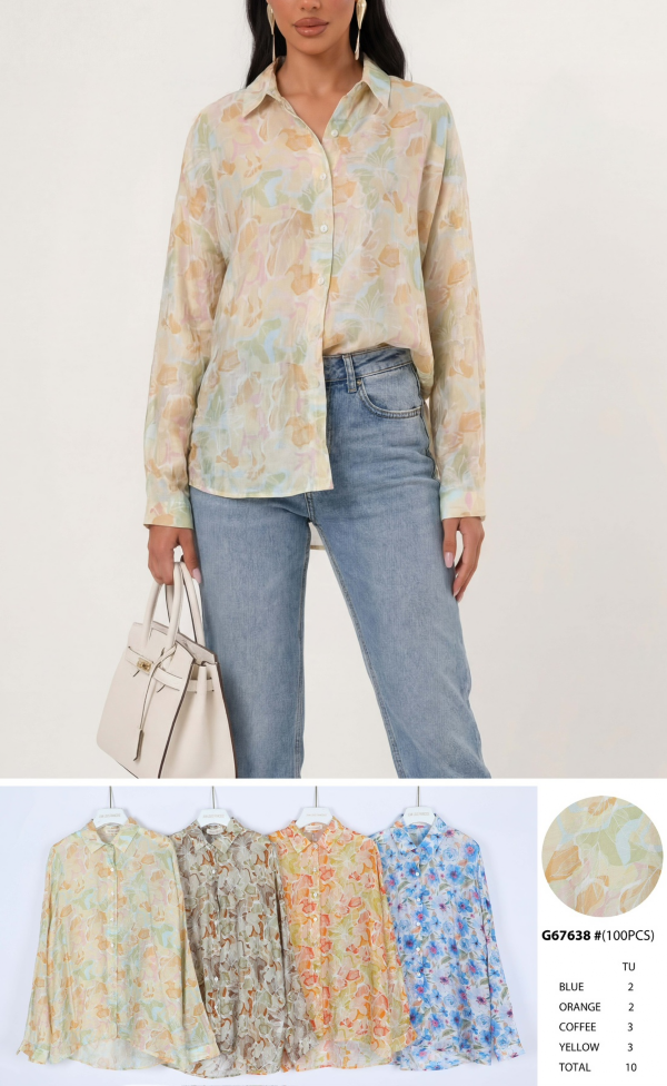 Koszula damska (Francja produkt) Roz Standard, Mix Kolor .Paczka 10 szt