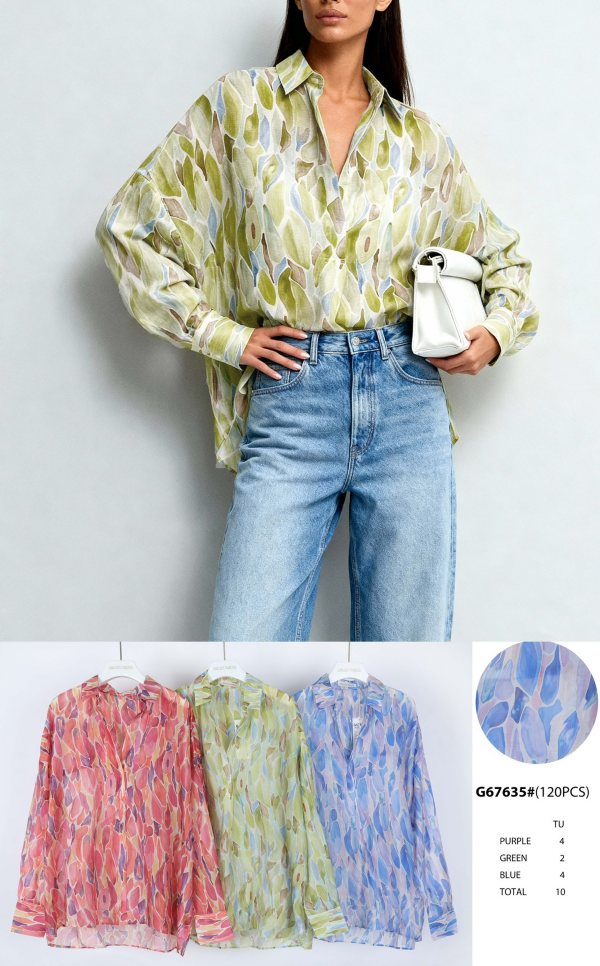 Koszula damska (Francja produkt) Roz Standard, Mix Kolor .Paczka 10 szt