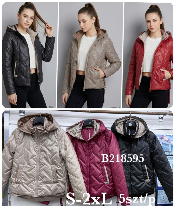 Kurtki damskie cienki Roz S-2XL, 1 Kolor Paczka 5 szt