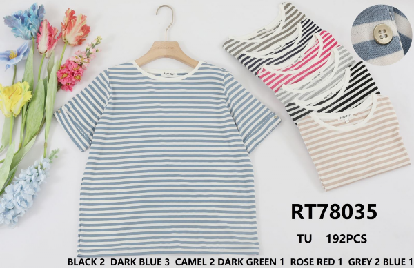 Bluzka damska (Francja produkt) Roz Standard, Mix Kolor .Paczka 10 szt