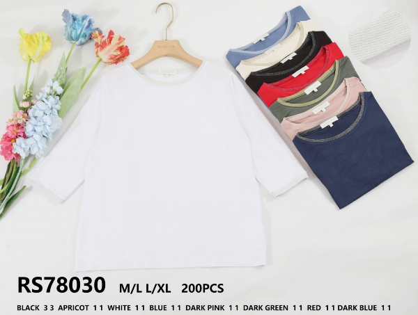 Bluzka damska (Francja produkt) Roz M/L-L/XL, Mix Kolor .Paczka 20 szt