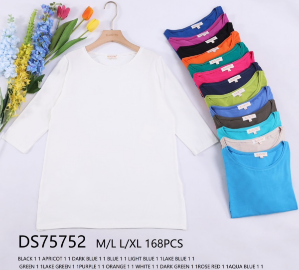 Bluzka damska (Francja produkt) Roz M/L-L/XL, Mix Kolor .Paczka 10 szt