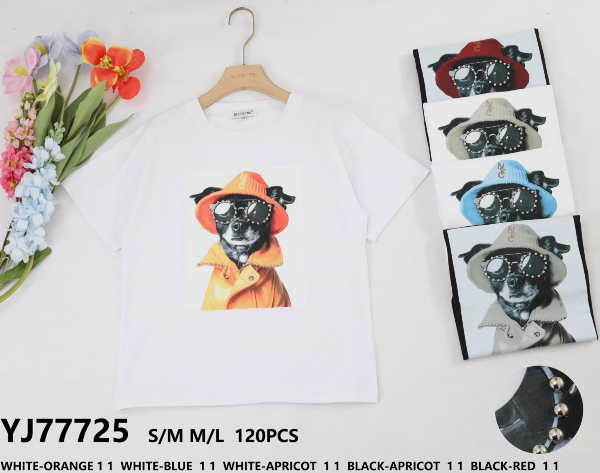 Bluzka damska (Francja produkt) Roz S/M-M/L, Mix Kolor .Paczka 10 szt