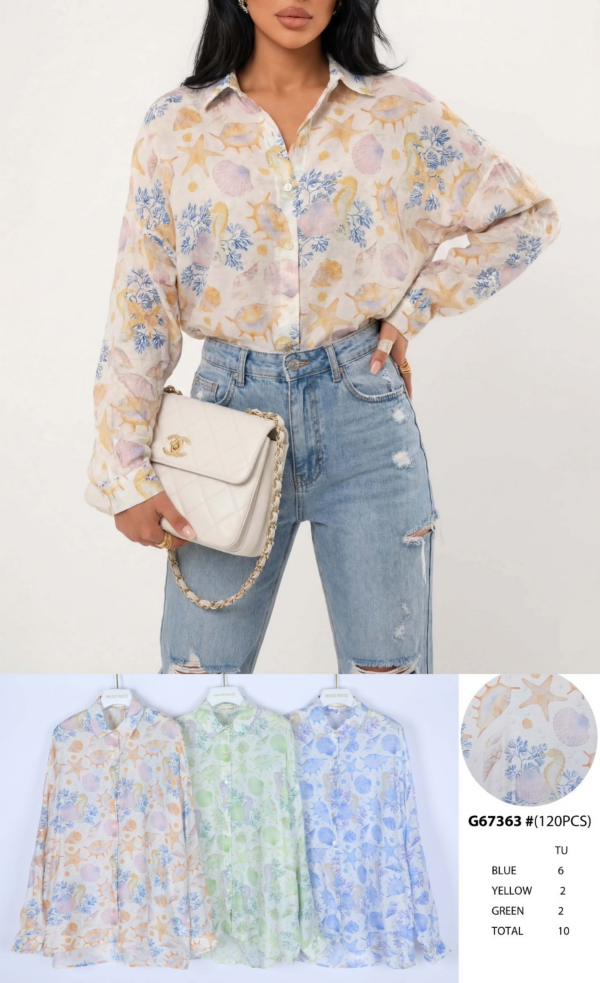 Koszula damska (Francja produkt) Roz Standard, Mix Kolor .Paczka 10 szt