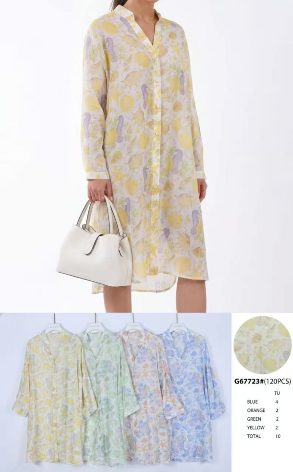 Sukienka damska (Francja produkt) Roz S/M-M/L, Mix Kolor .Paczka 12 szt