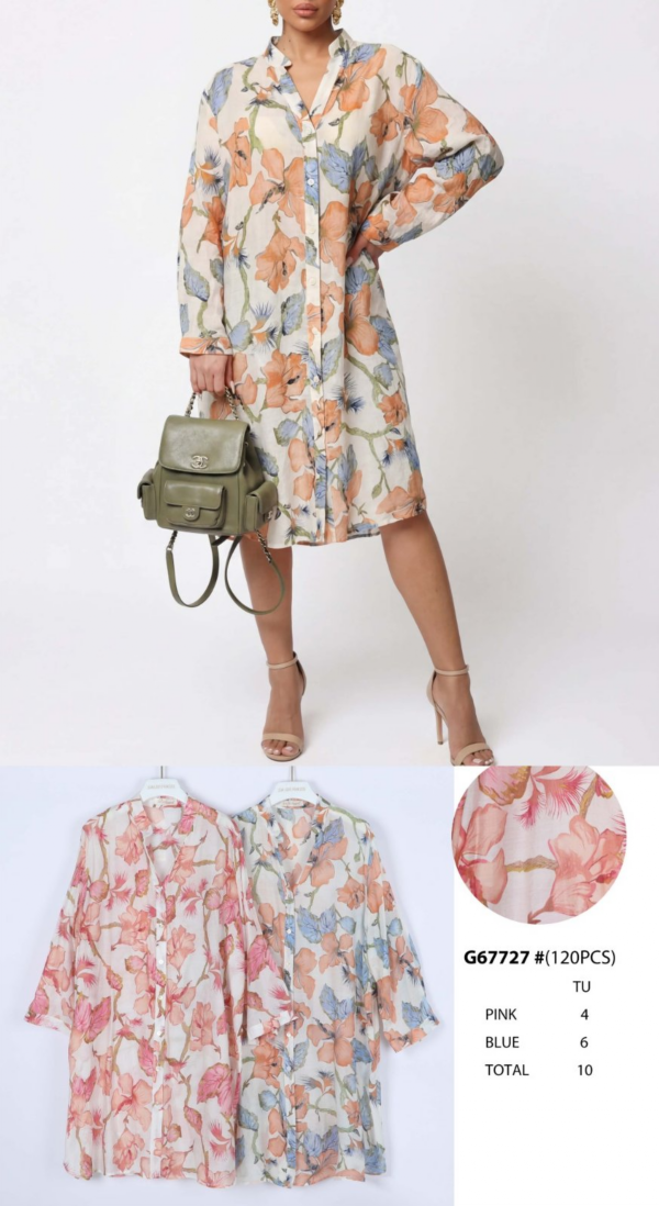 Sukienka damska (Francja produkt) Roz S/M-M/L, Mix Kolor .Paczka 12 szt