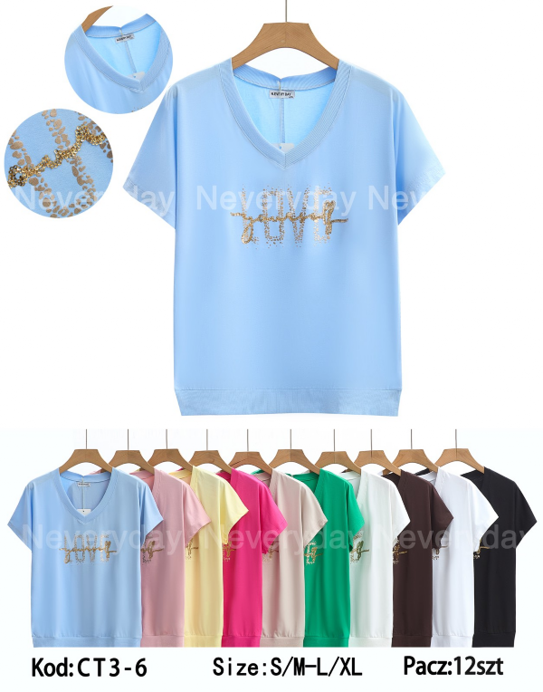 Bluzki damskie Roz S/M-L/XL, Mix Kolor Paczka 12 szt 1