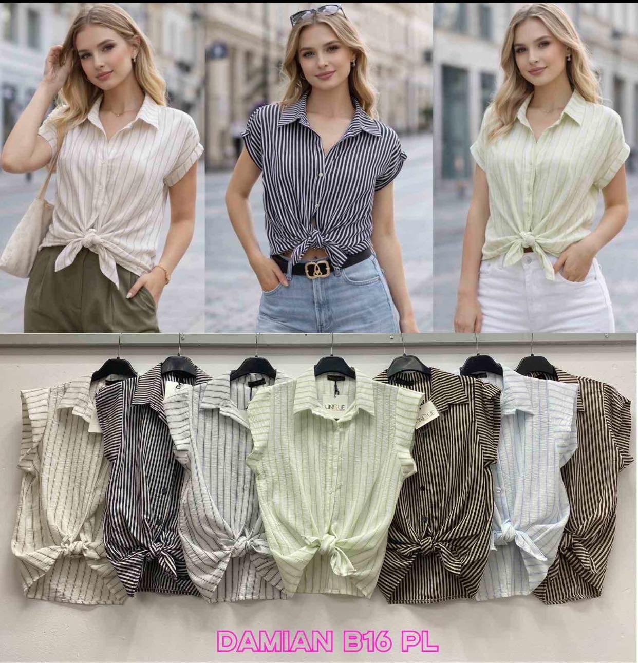 Bluzy damskie (Włoskie produkt) Roz Standard, Mix Kolor Paczka 5 szt