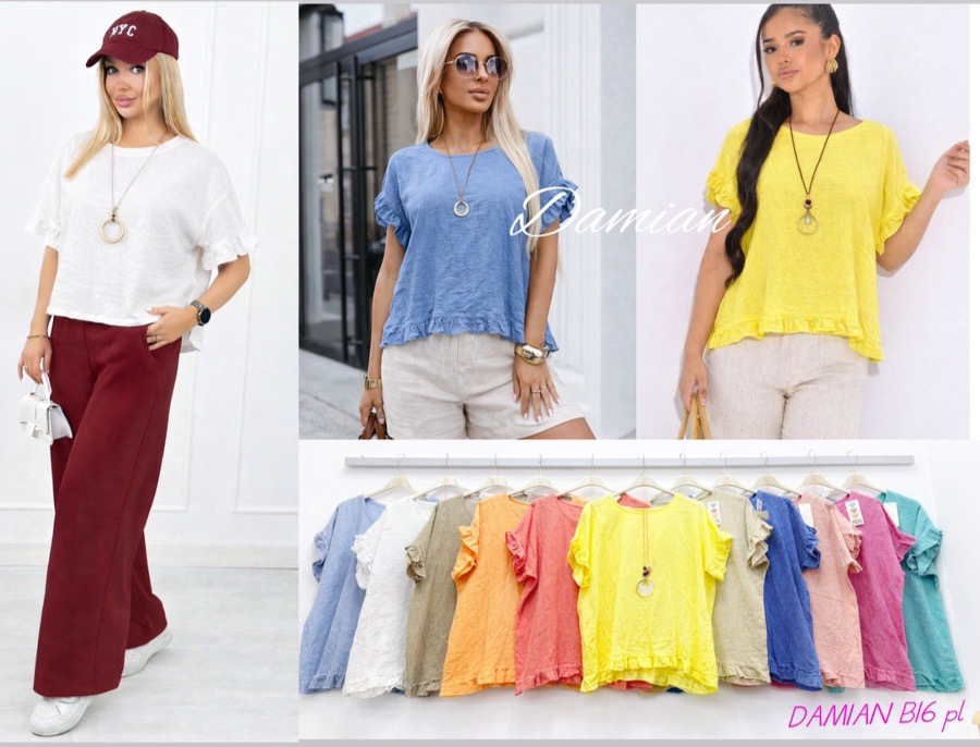 Bluzy damskie (Włoskie produkt) Roz Standard, Mix Kolor Paczka 5 szt