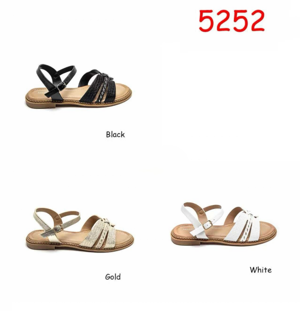 Sandały płaskie damskie Roz 36-41 / 12 par