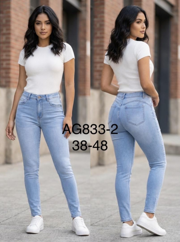 Spodnie damskie jeansy Roz 38-48, 1 Kolor Paczka 8 szt