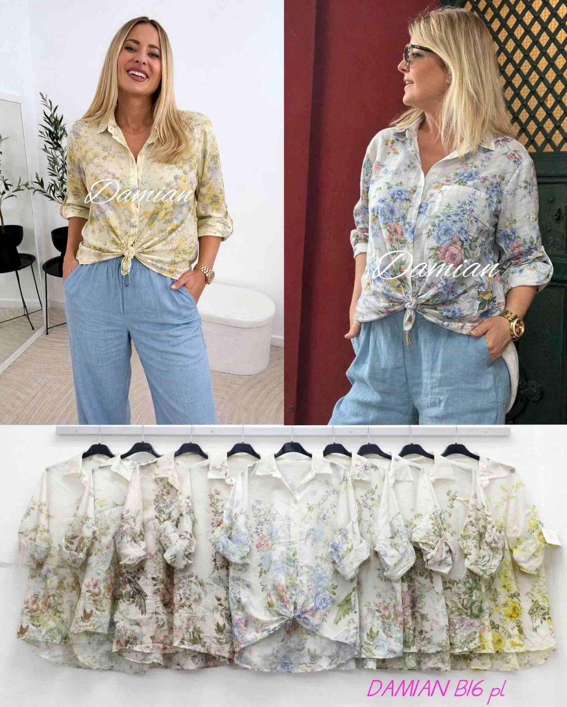 Bluzy damskie (Włoskie produkt) Roz Standard, Mix Kolor Paczka 5 szt