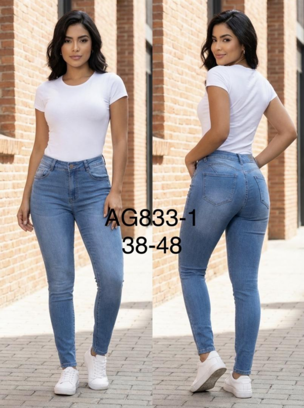 Spodnie damskie jeansy Roz 38-48, 1 Kolor Paczka 8 szt