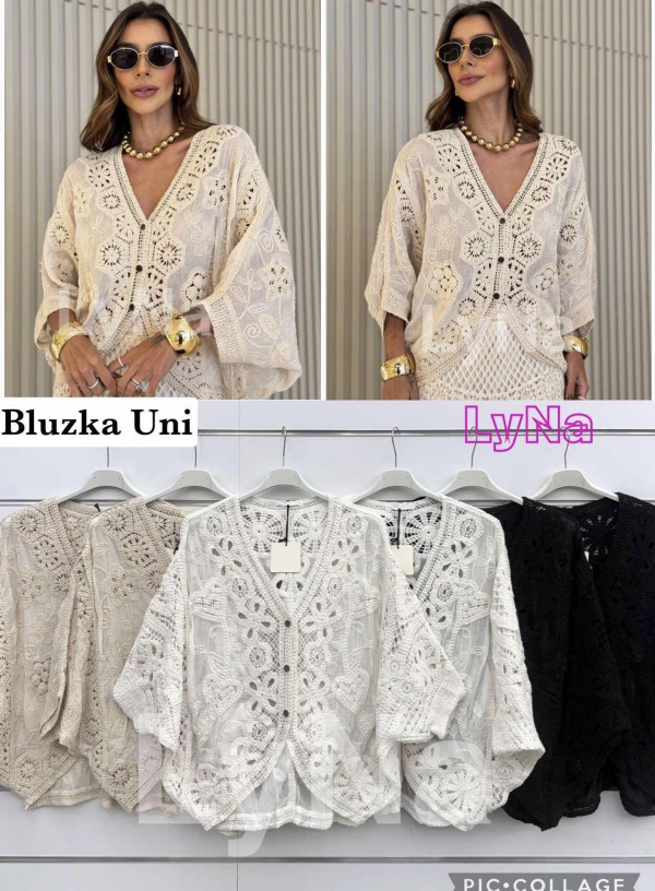 Bluzki damskie (Włoskie produkt) Roz Standard, Mix Kolor Paczka 5 szt