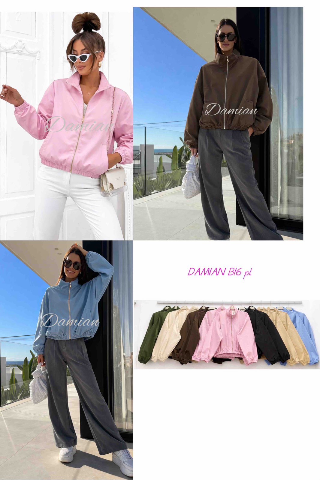  Bluzy damskie (Włoskie produkt) Roz Standard, Mix Kolor Paczka 5 szt