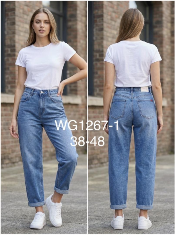 Spodnie damskie jeansy Roz 38-48, 1 Kolor Paczka 8 szt