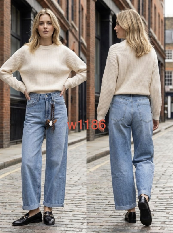 Spodnie damskie jeansy Roz XS-XL, 1 Kolor Paczka 10 szt