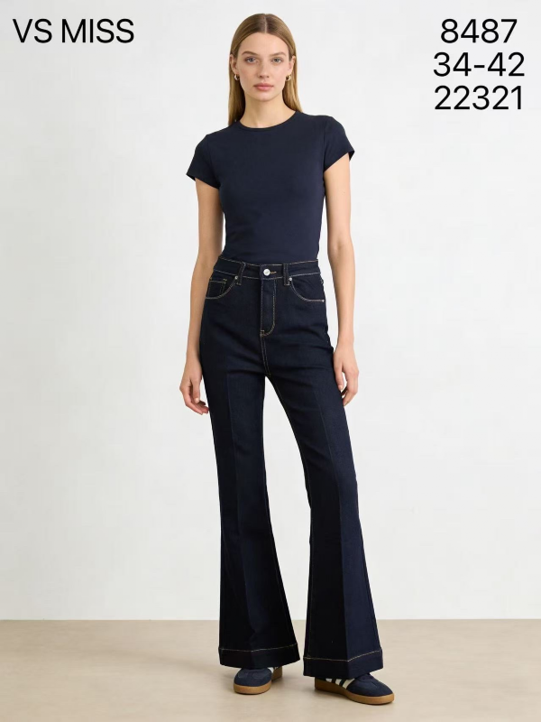 Spodnie damskie jeansy Roz 34-42, 1 Kolor Paczka 10 szt