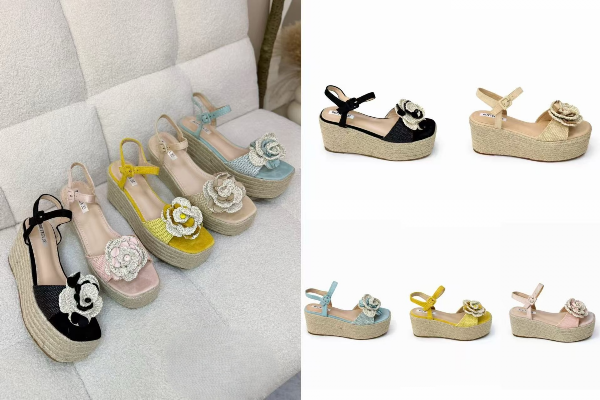 Sandały płaskie damskie Roz 36-41 / 12 par