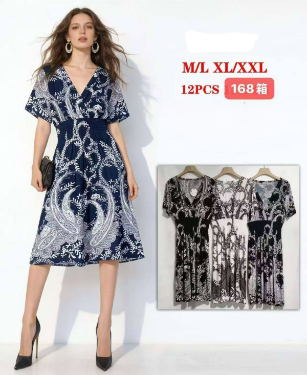 Sukienki damskie Roz M/L-XL/2XL , Mix Kolor Paczka 12 szt 1