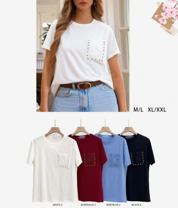 Bluzki damskie Roz M/L-XL/2XL, Mix Kolor Paczka 12 szt