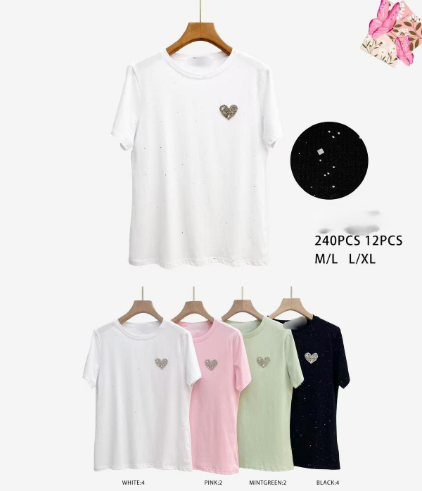 Bluzki damskie Roz M/L-L/XL, Mix Kolor Paczka 12 szt