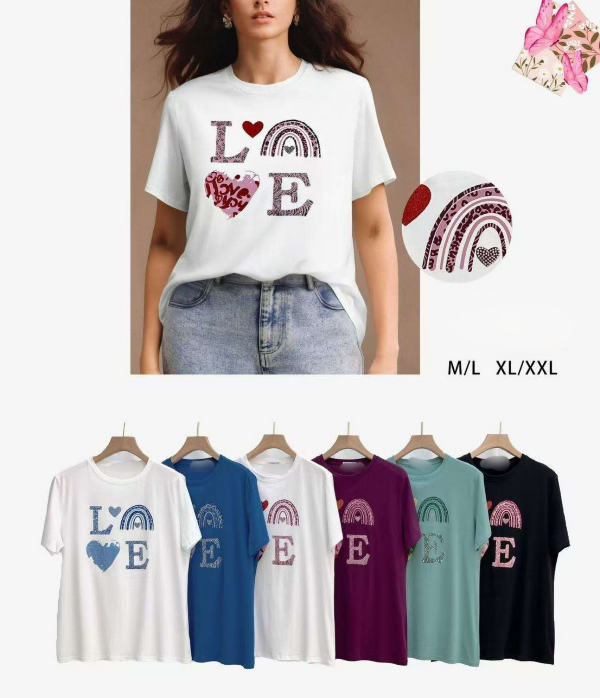 Bluzki damskie Roz M/L-XL/2XL, Mix Kolor Paczka 12 szt