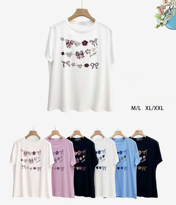 Bluzki damskie Roz M/L-XL/2XL, Mix Kolor Paczka 12 szt