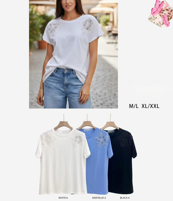 Bluzki damskie Roz M/L-XL/2XL, Mix Kolor Paczka 12 szt