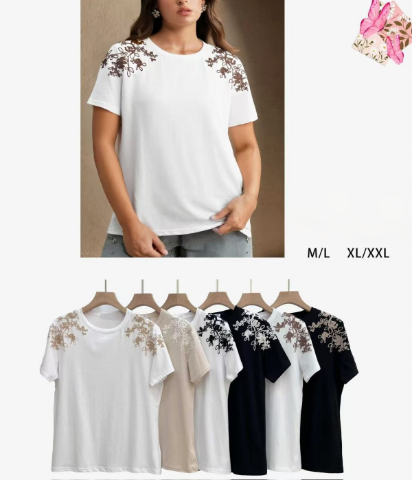 Bluzki damskie Roz M/L-XL/2XL, Mix Kolor Paczka 12 szt